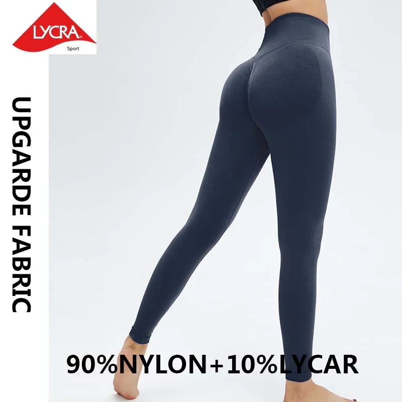 Leggings de Sport Taille Haute Push-Up – Pantalon de Yoga Femme Sans Coutures