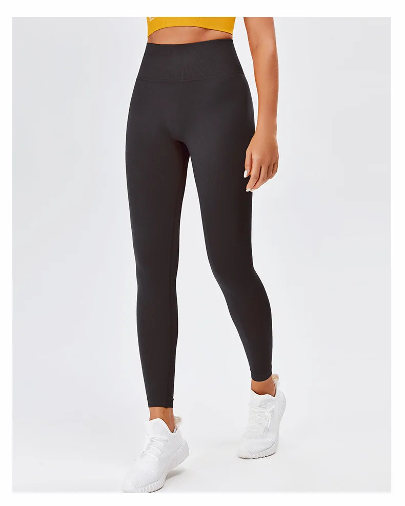 Leggings de Sport Taille Haute Push-Up – Pantalon de Yoga Femme Sans Coutures