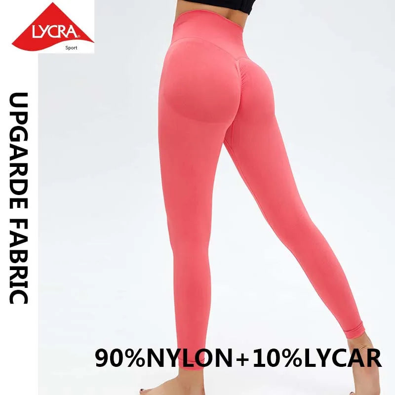 Leggings de Sport Taille Haute Push-Up – Pantalon de Yoga Femme Sans Coutures