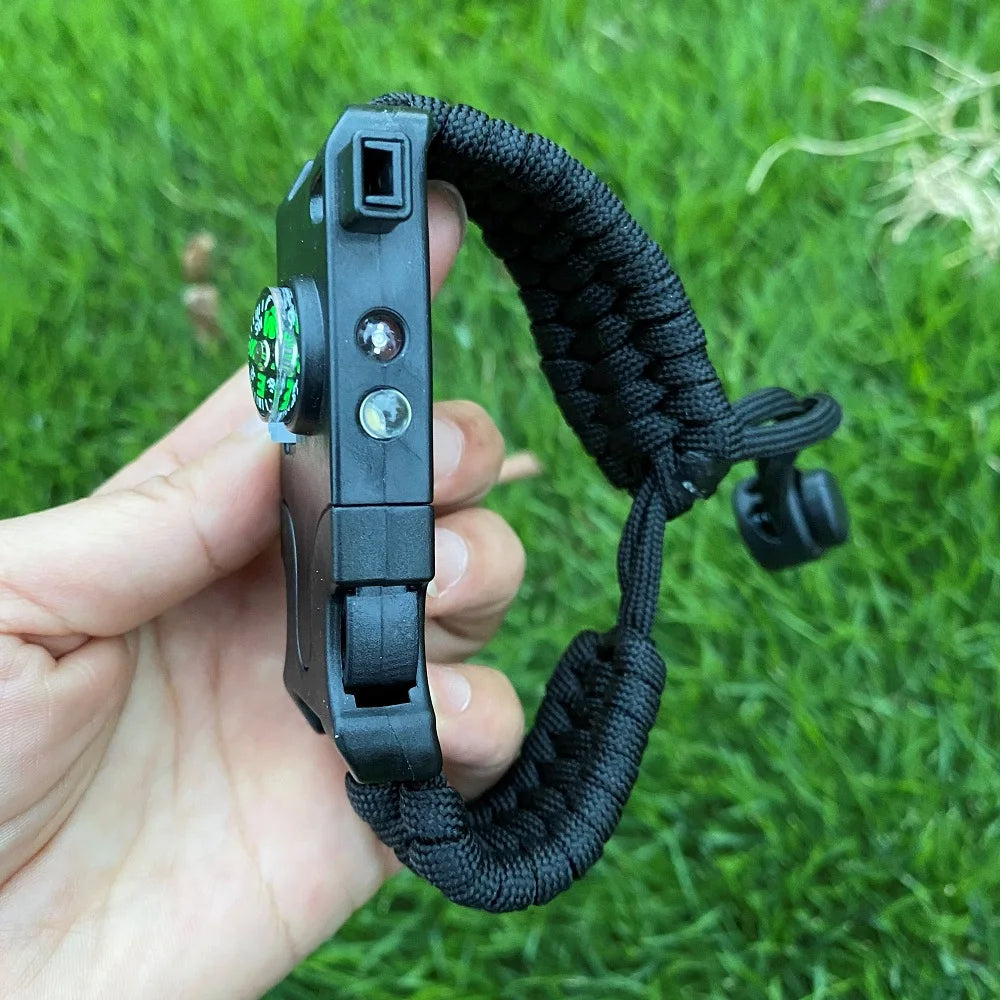 Bracelet de Survie Tactique Multifonctionnel avec Kit d'Urgence