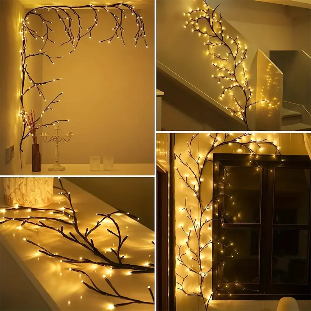 Lampe Arbre et Liane Flexible 96 LEDs – Lumière Décorative pour Noël et Ambiance Festive