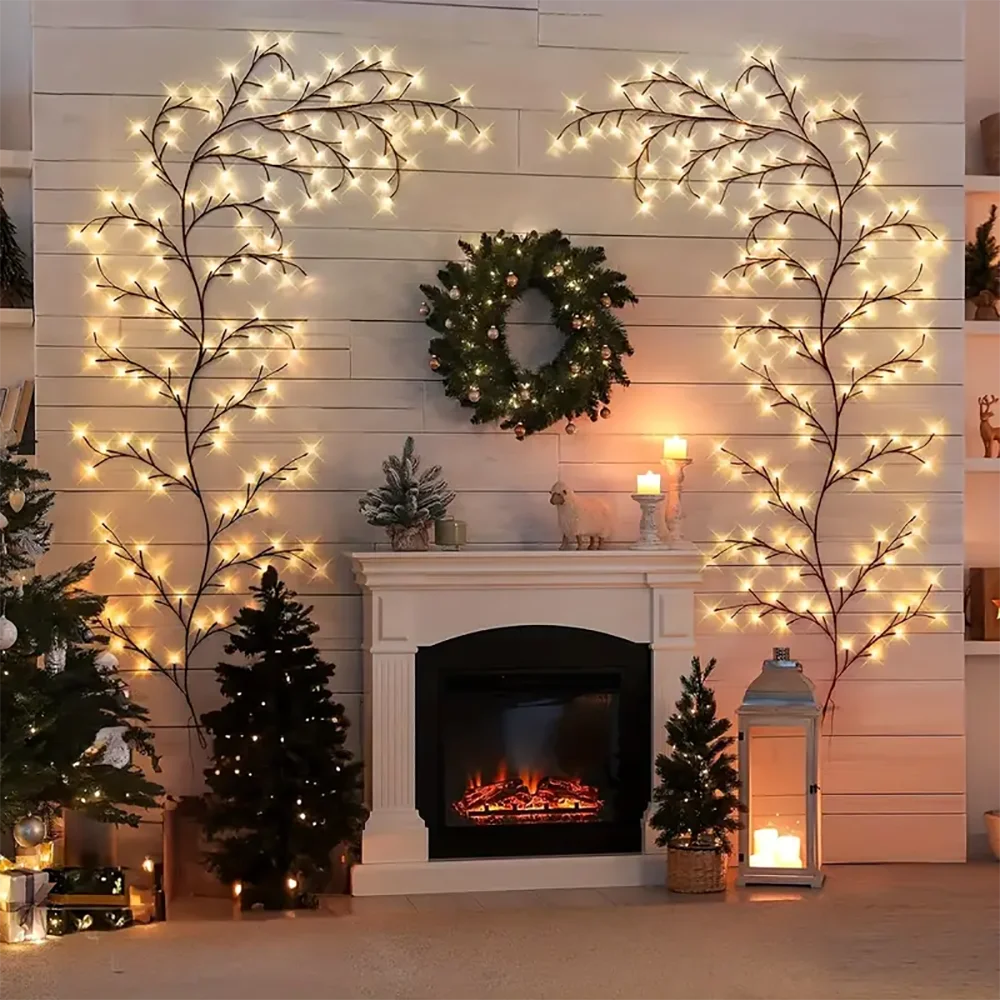 Lampe Arbre et Liane Flexible 96 LEDs – Lumière Décorative pour Noël et Ambiance Festive