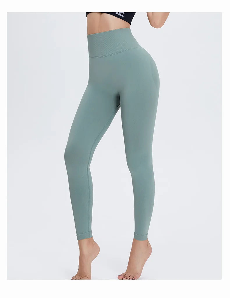 Leggings de Sport Taille Haute Push-Up – Pantalon de Yoga Femme Sans Coutures