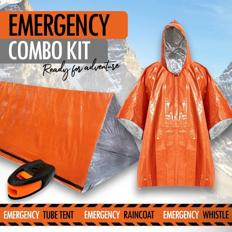 Kit de Survie Mylar – Tente, Sac de Couchage et Poncho d'Urgence – Sanke Rescue