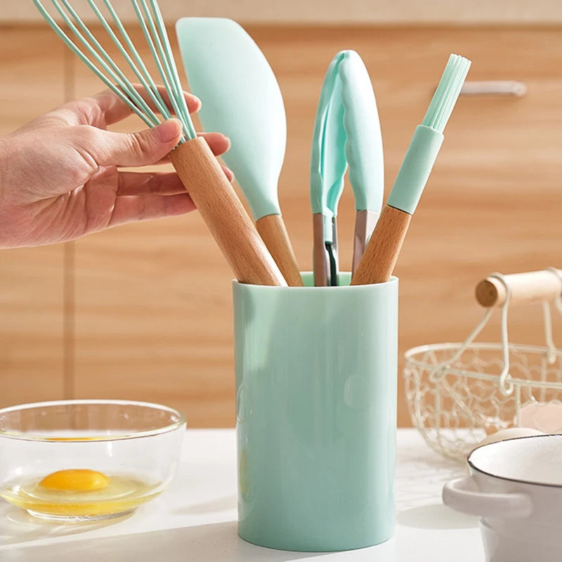 Ensemble d'Ustensiles de Cuisine en Silicone – Plus de 10 Pièces – AJOYOUS