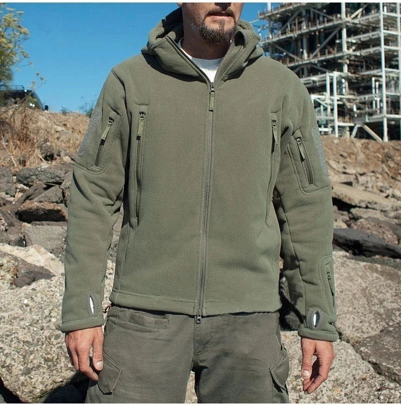 Veste Tactique Militaire en Polaire pour Homme – Idéale pour l'Hiver et les Activités Extérieures