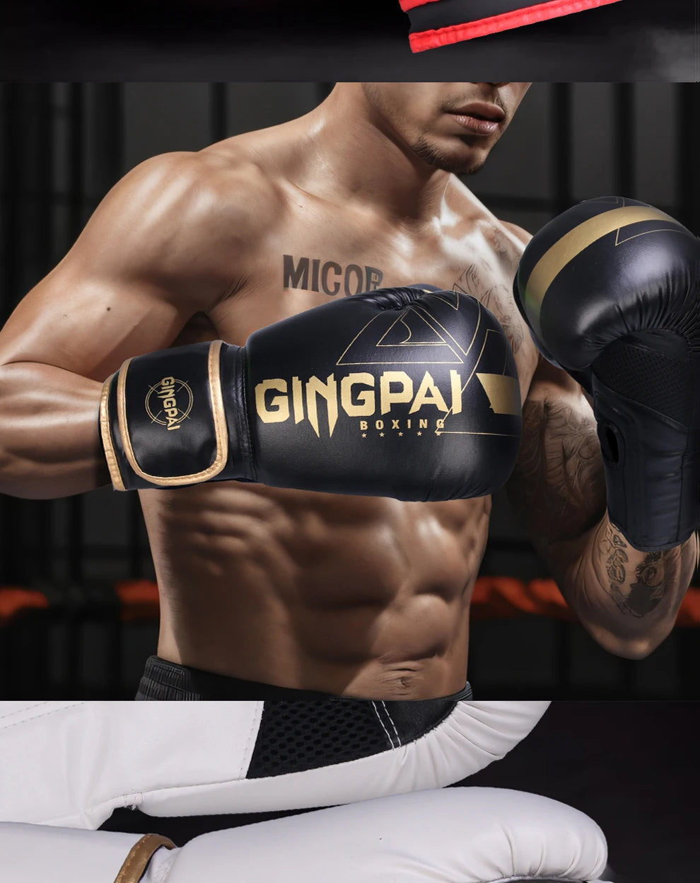 Gants de Boxe Professionnels – 6/8/10/12/14oz pour Muay Thai, MMA et Kickboxing