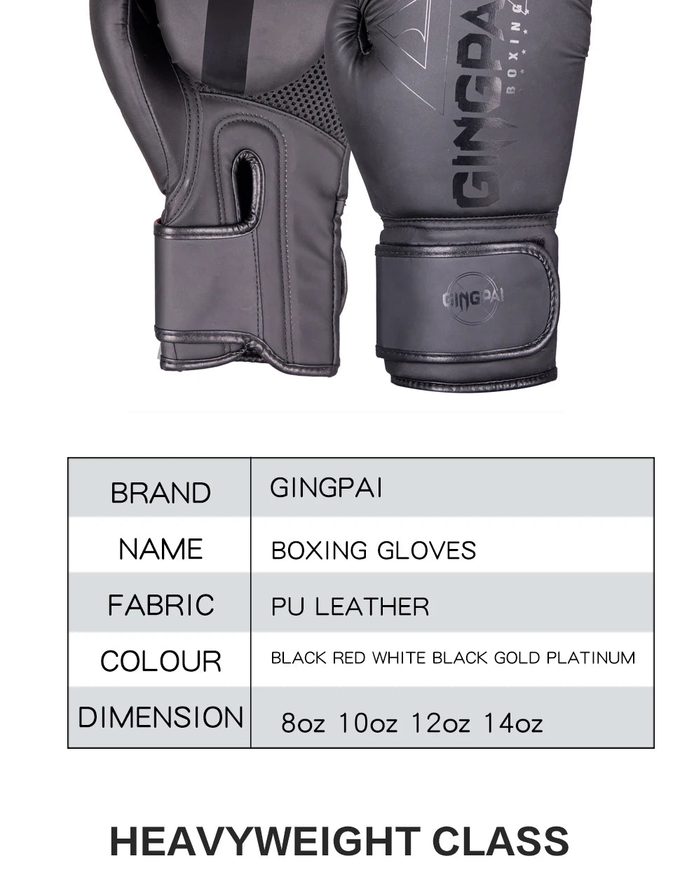 Gants de Boxe Professionnels – 6/8/10/12/14oz pour Muay Thai, MMA et Kickboxing