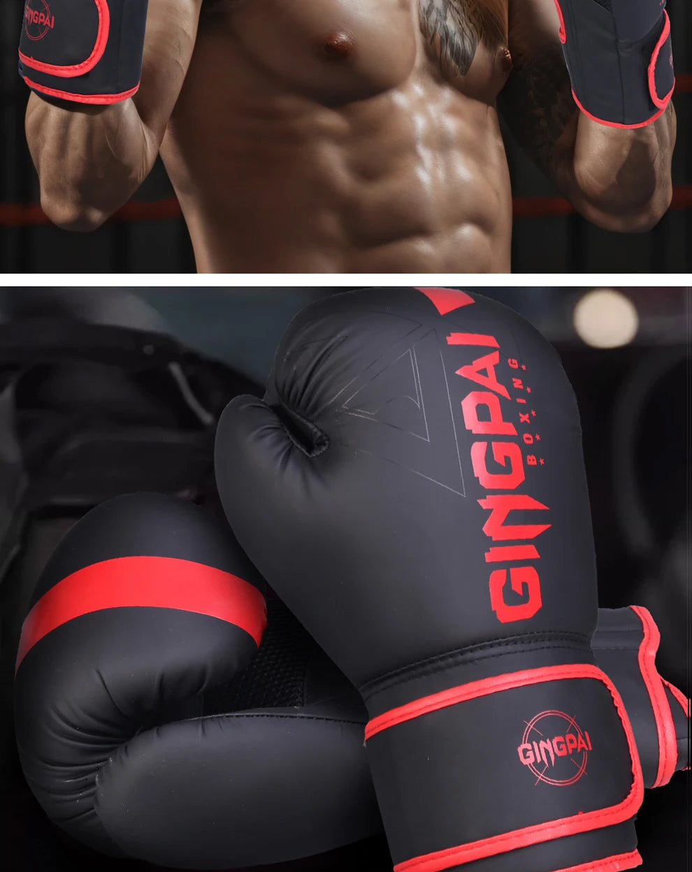 Gants de Boxe Professionnels – 6/8/10/12/14oz pour Muay Thai, MMA et Kickboxing