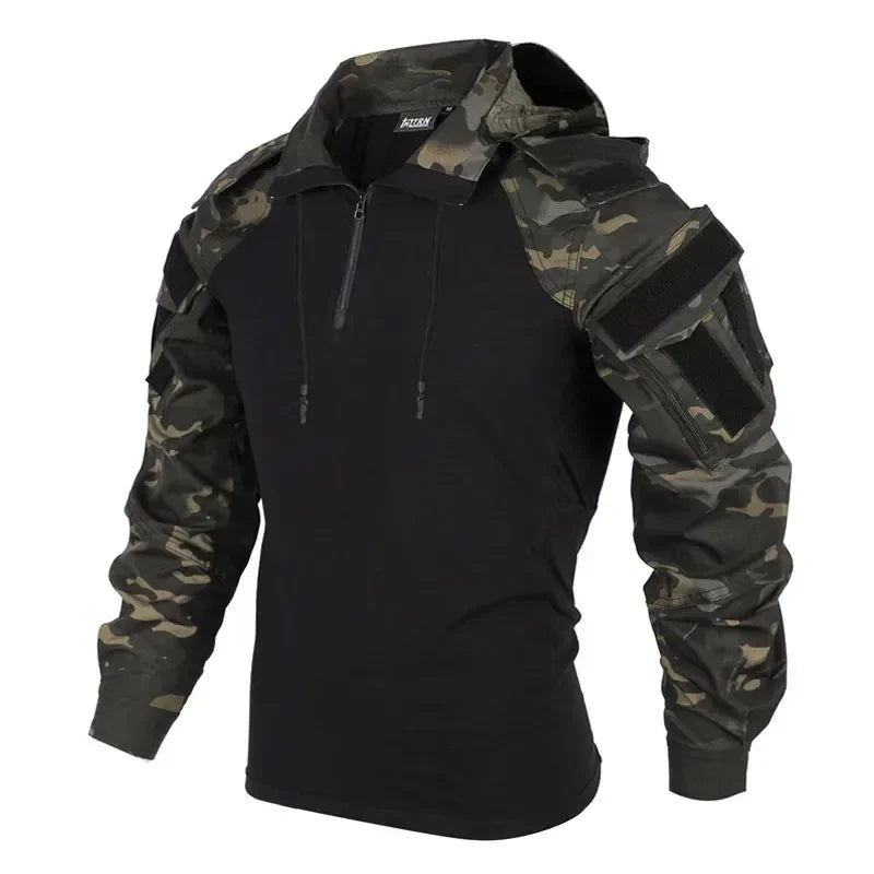 T-Shirt de Combat Camouflage Outdoor – Résistant, Polyvalent et Confortable