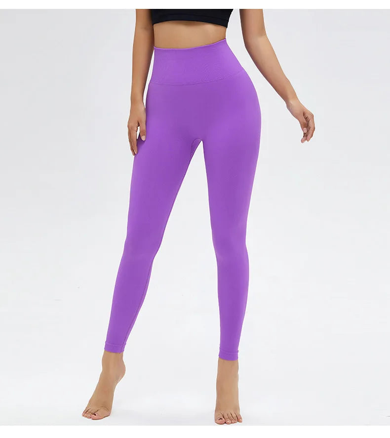 Leggings de Sport Taille Haute Push-Up – Pantalon de Yoga Femme Sans Coutures