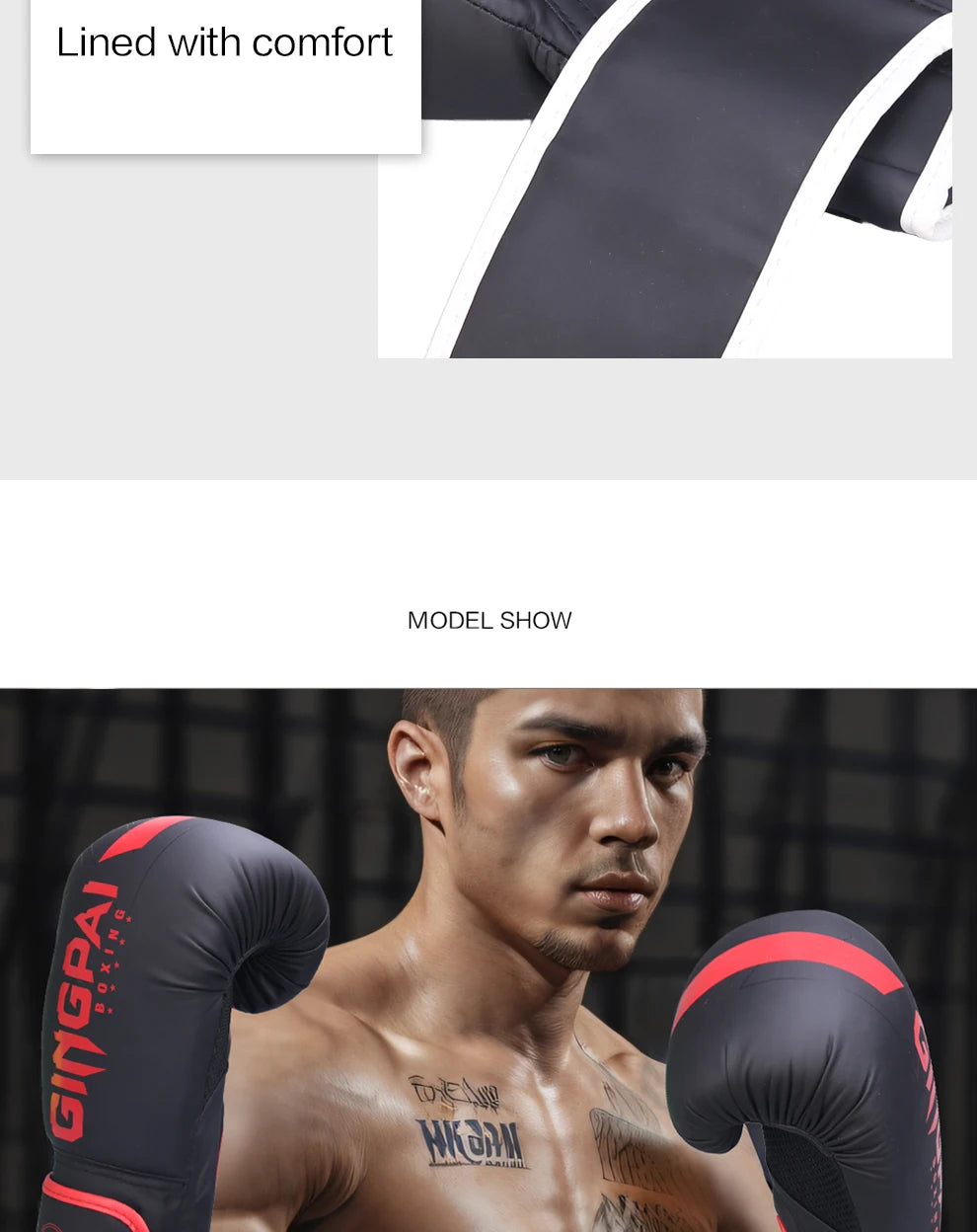 Gants de Boxe Professionnels – 6/8/10/12/14oz pour Muay Thai, MMA et Kickboxing