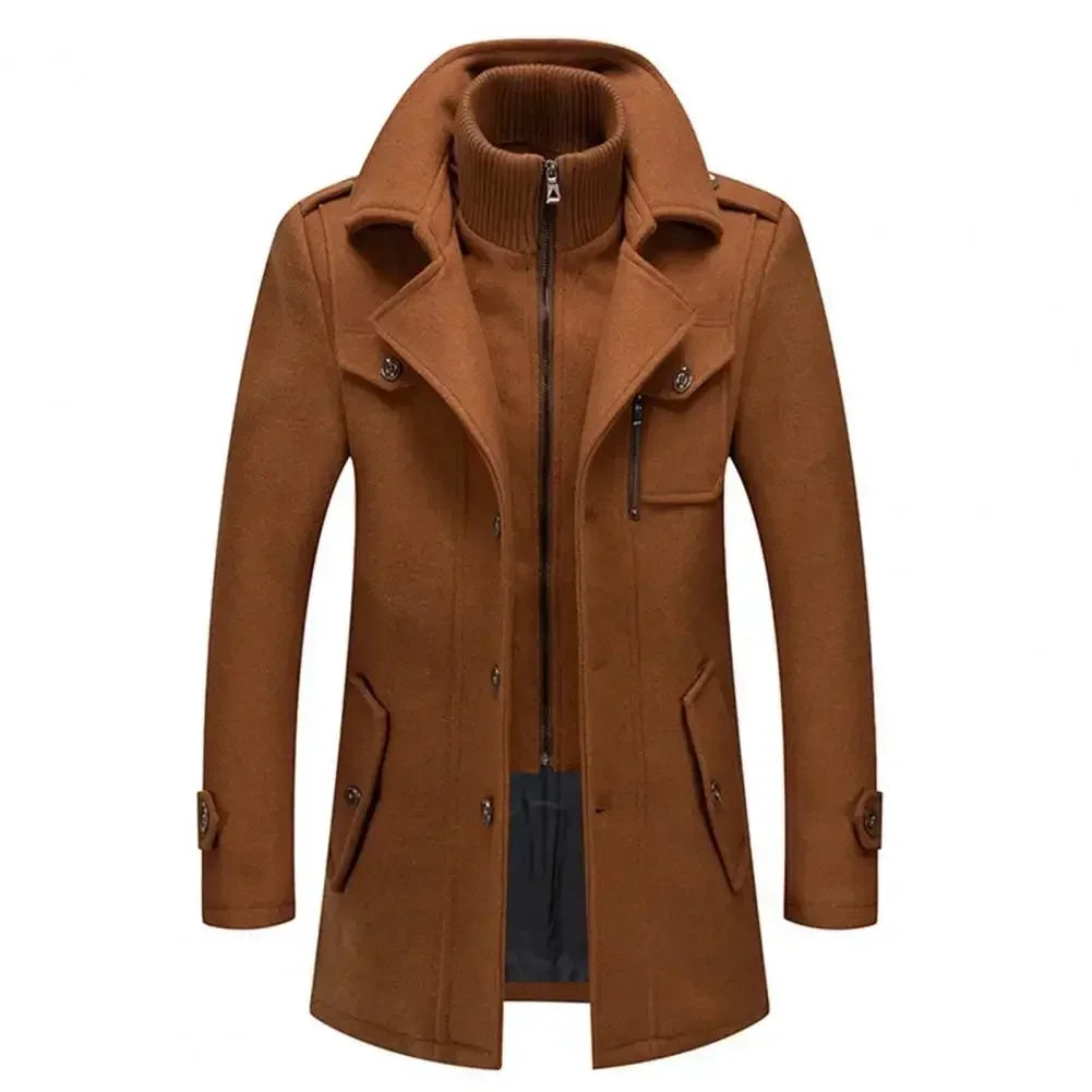 Manteau Décontracté pour Homme – Veste Automne Hiver à Deux Pièces Imitées