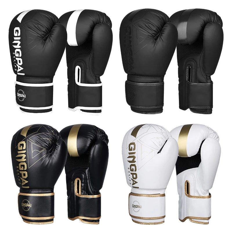 Gants de Boxe Professionnels – 6/8/10/12/14oz pour Muay Thai, MMA et Kickboxing