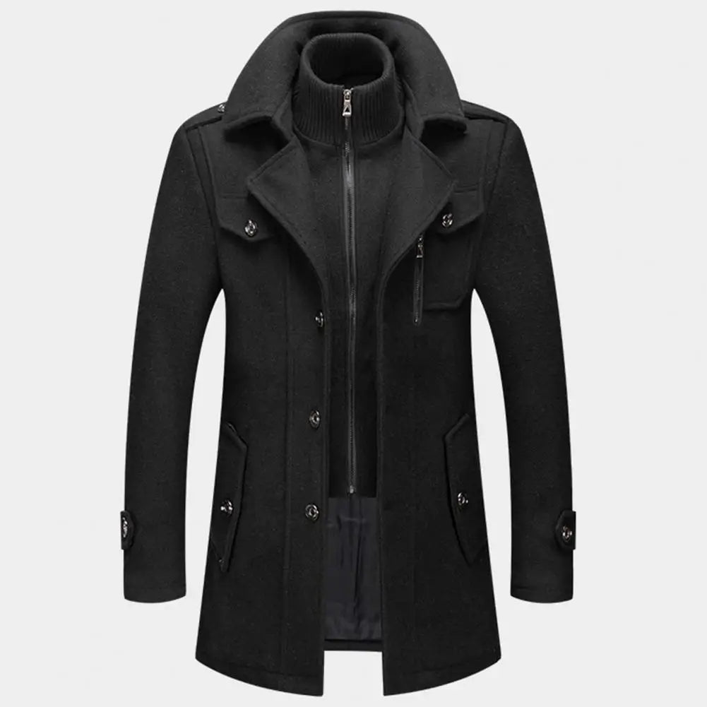 Manteau Décontracté pour Homme – Veste Automne Hiver à Deux Pièces Imitées