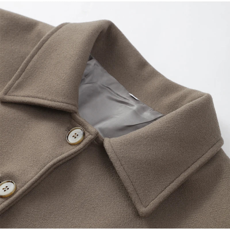 Veste Élégante pour Femme - Col à Revers, Boutonnage Simple, Demi-Saison