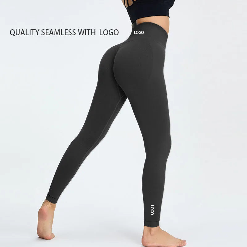 Leggings de Sport Taille Haute Push-Up – Pantalon de Yoga Femme Sans Coutures