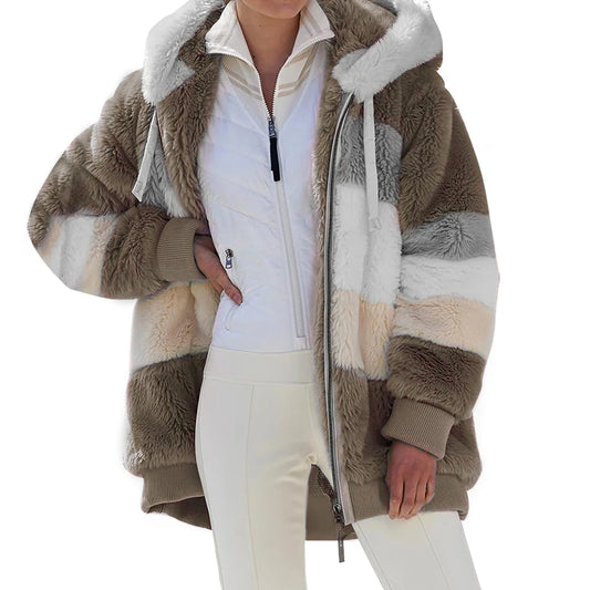 Manteau Oversize Femme Hiver - Teddy Bear Chaud en Fausse Fourrure