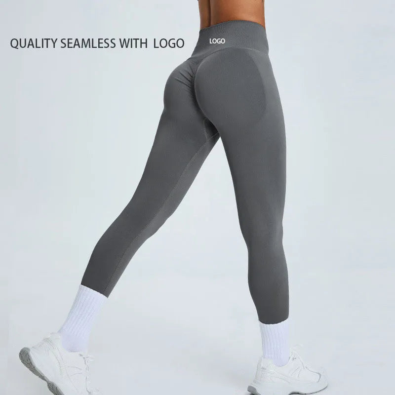 Leggings de Sport Taille Haute Push-Up – Pantalon de Yoga Femme Sans Coutures