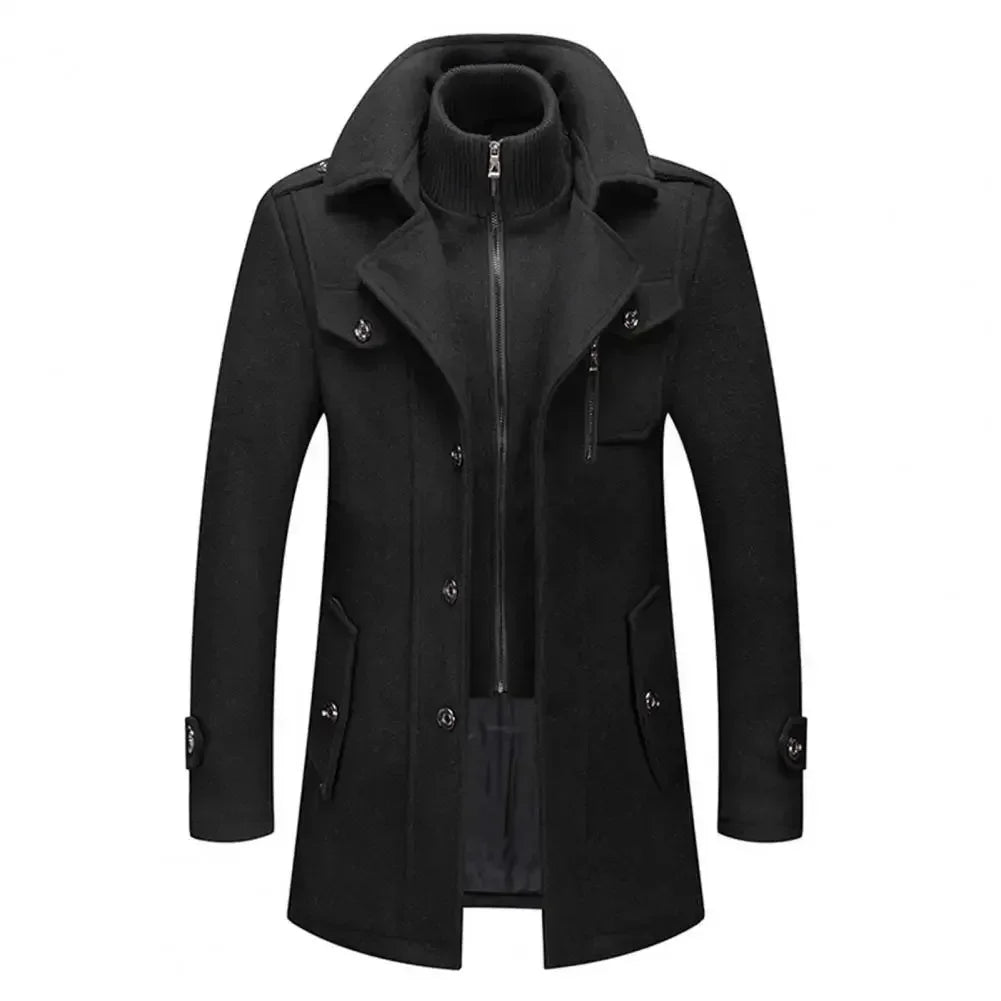 Manteau Décontracté pour Homme – Veste Automne Hiver à Deux Pièces Imitées