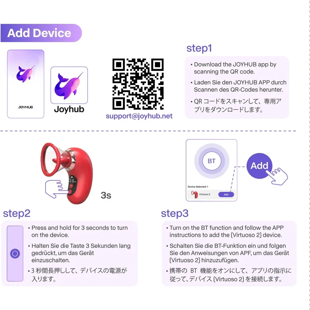 Stimulateur 5-en-1 avec Léchage et Succion – Contrôle via Application