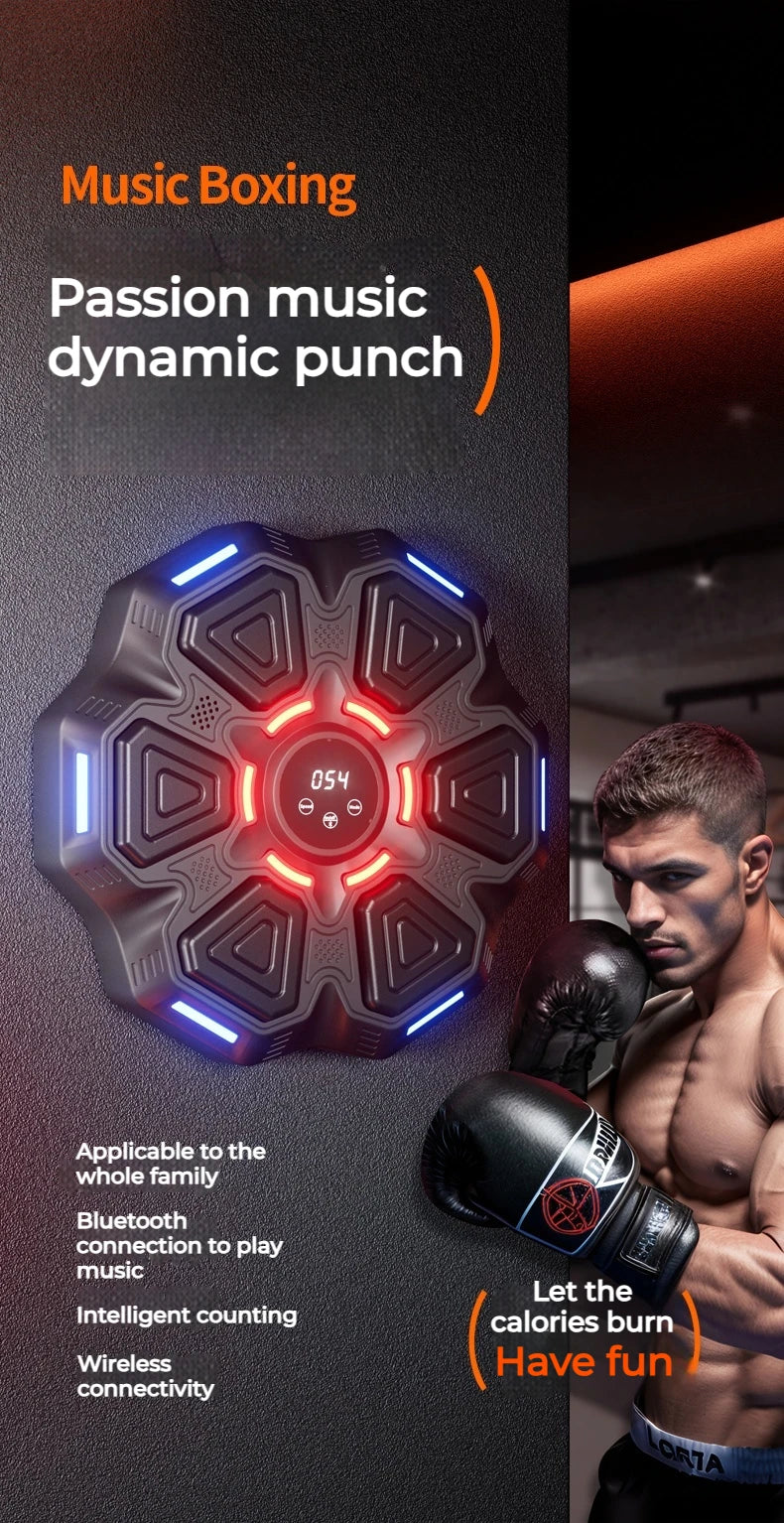 Machine de Boxe Musicale Intelligente – Entraîneur de Boxe Bluetooth Mural