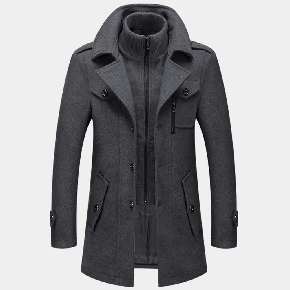 Manteau Décontracté pour Homme – Veste Automne Hiver à Deux Pièces Imitées