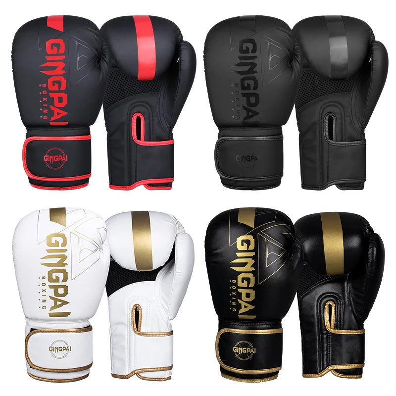 Gants de Boxe Professionnels – 6/8/10/12/14oz pour Muay Thai, MMA et Kickboxing