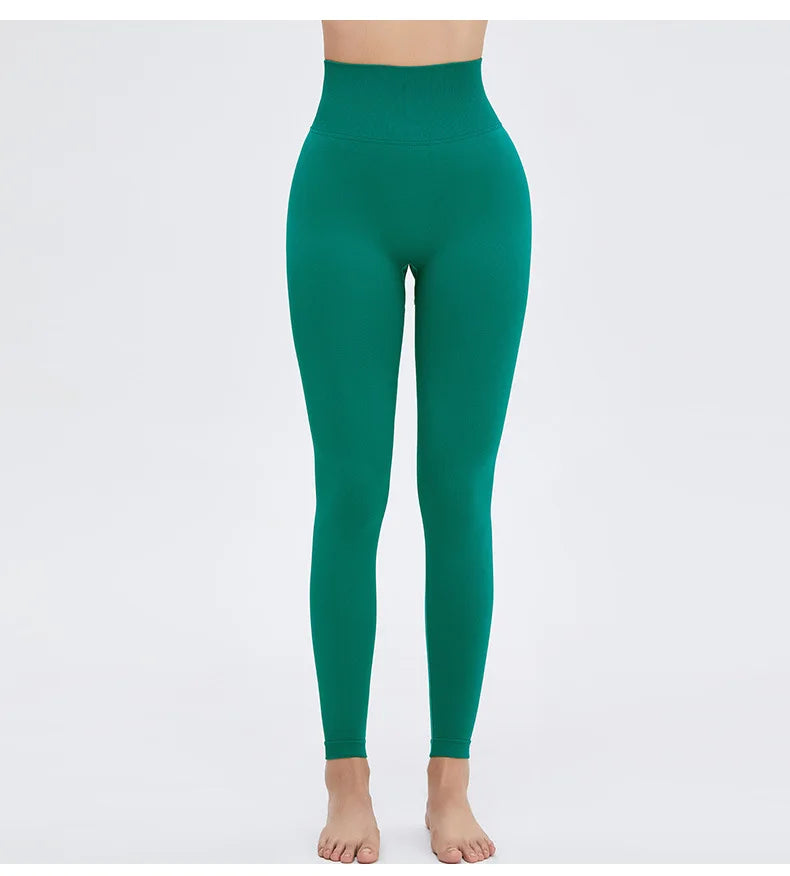 Leggings de Sport Taille Haute Push-Up – Pantalon de Yoga Femme Sans Coutures