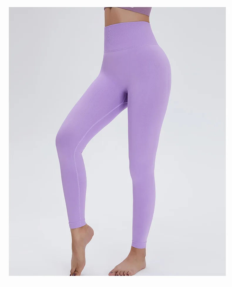 Leggings de Sport Taille Haute Push-Up – Pantalon de Yoga Femme Sans Coutures