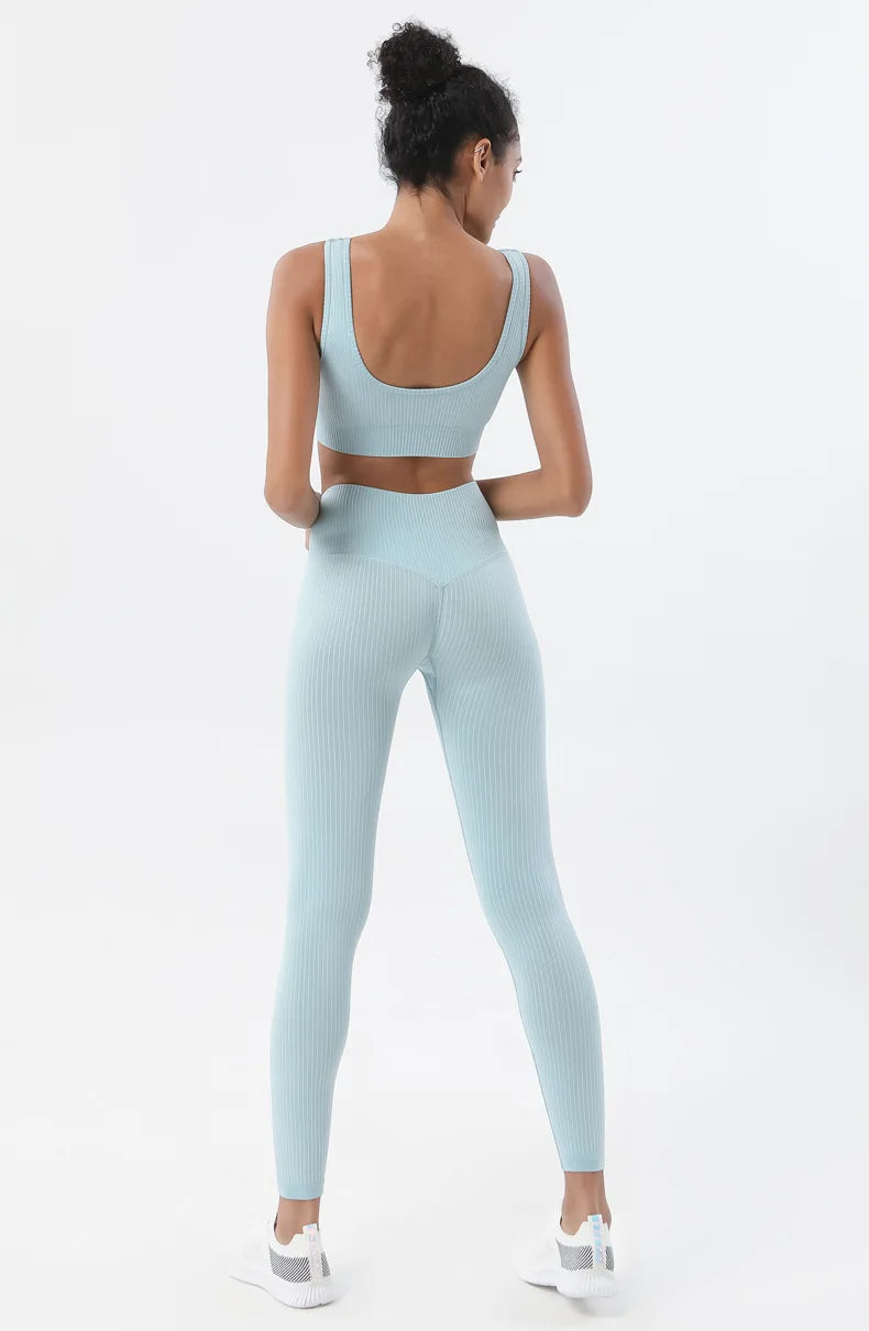 Leggings Sans Couture à Taille Haute – Push-Up et Contrôle du Ventre pour Yoga et Gym