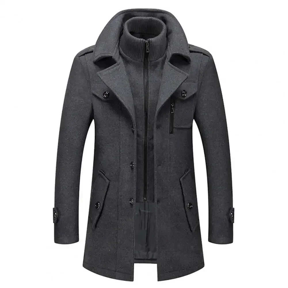 Manteau Décontracté pour Homme – Veste Automne Hiver à Deux Pièces Imitées