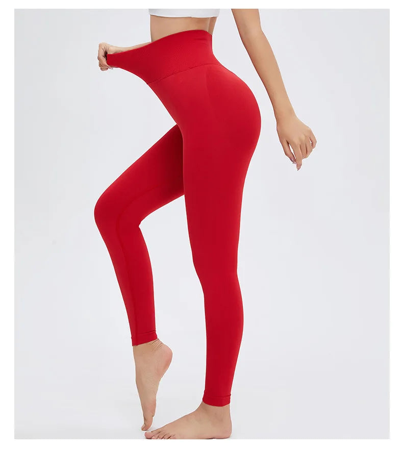 Leggings de Sport Taille Haute Push-Up – Pantalon de Yoga Femme Sans Coutures