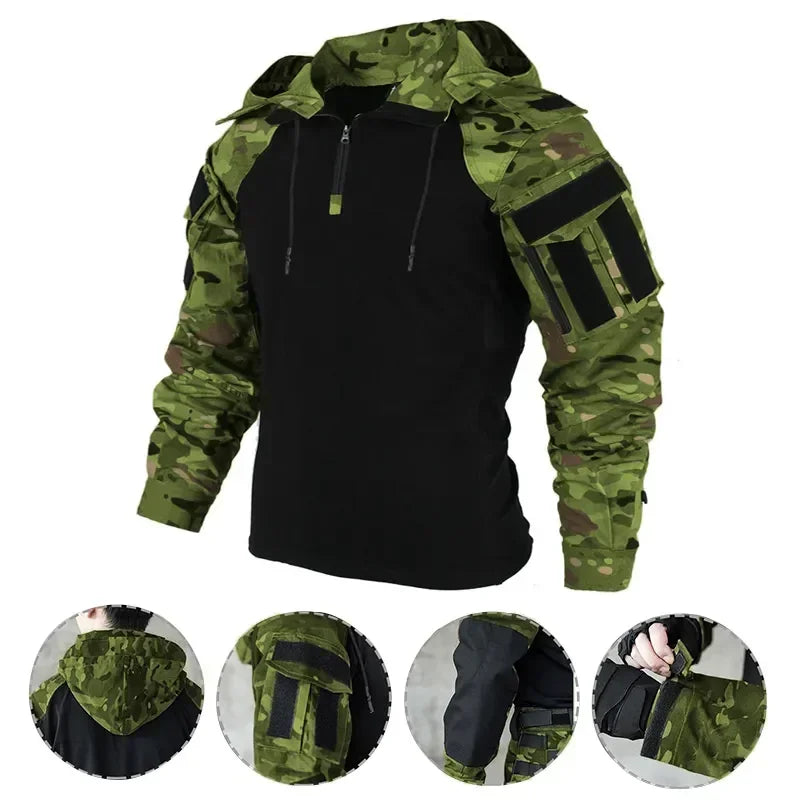 T-Shirt de Combat Camouflage Outdoor – Résistant, Polyvalent et Confortable