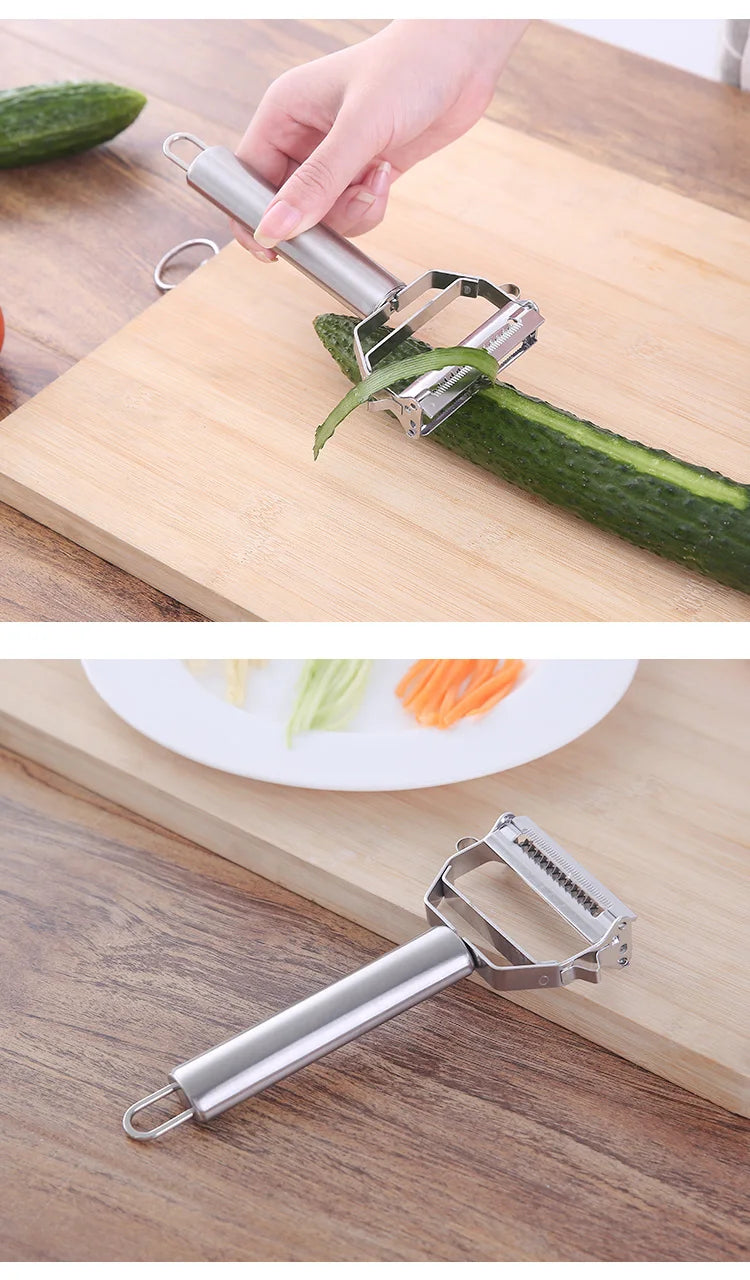 Multifunctional Kitchen Peeler Vegetable Fruit Peeler Stainless Steel Durable Potato Slicer Household Shredder Carrot Peeler