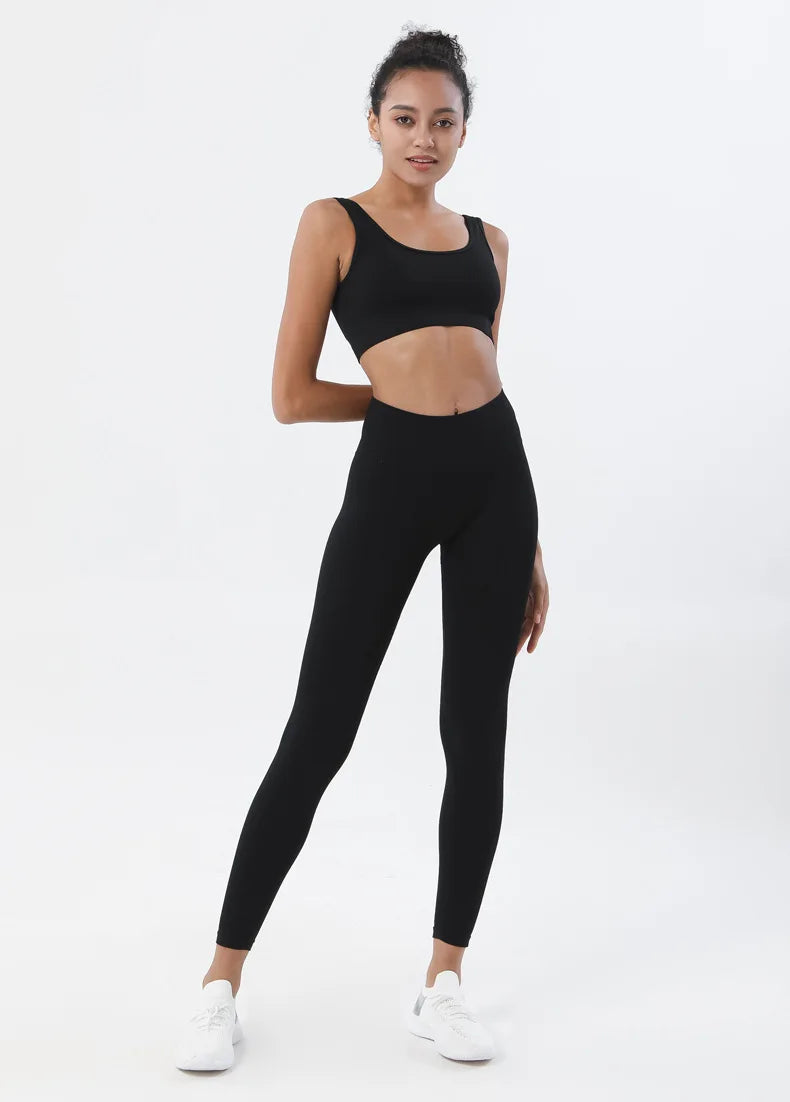 Leggings Sans Couture à Taille Haute – Push-Up et Contrôle du Ventre pour Yoga et Gym